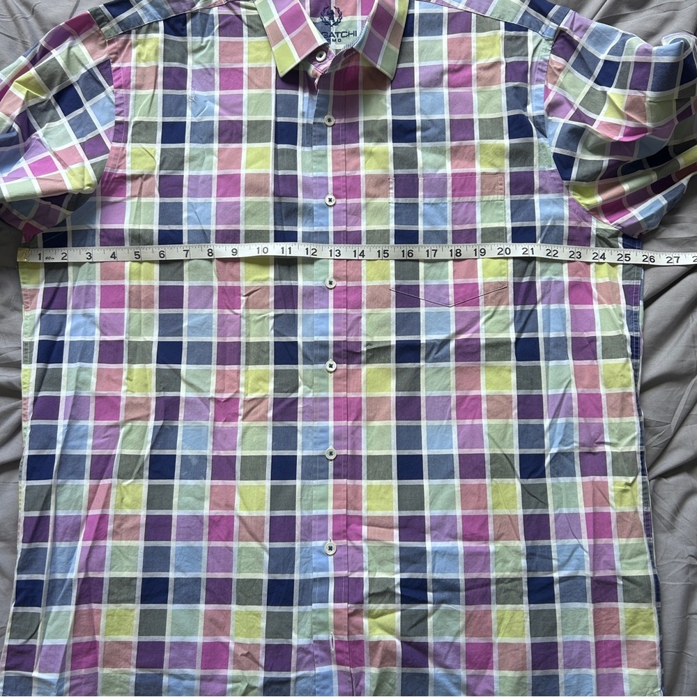 Bugatchi Colorful Checkered Men's Shirt - Picture 8 of 8